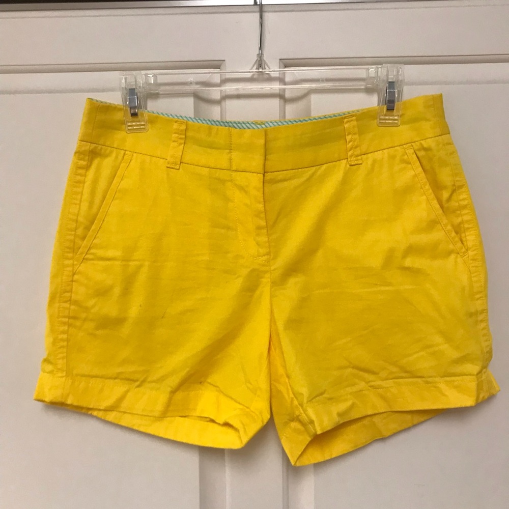 J Crew Yellow Chino Shorts Size 2